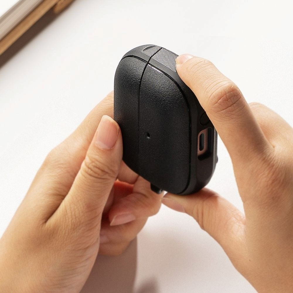 Ringke Samsung Galaxy Buds 3 / 3 Pro Onyx Magnetic Fleksibelt Plastik Cover m. Karabinhage - MagSafe Kompatibelt - Sort