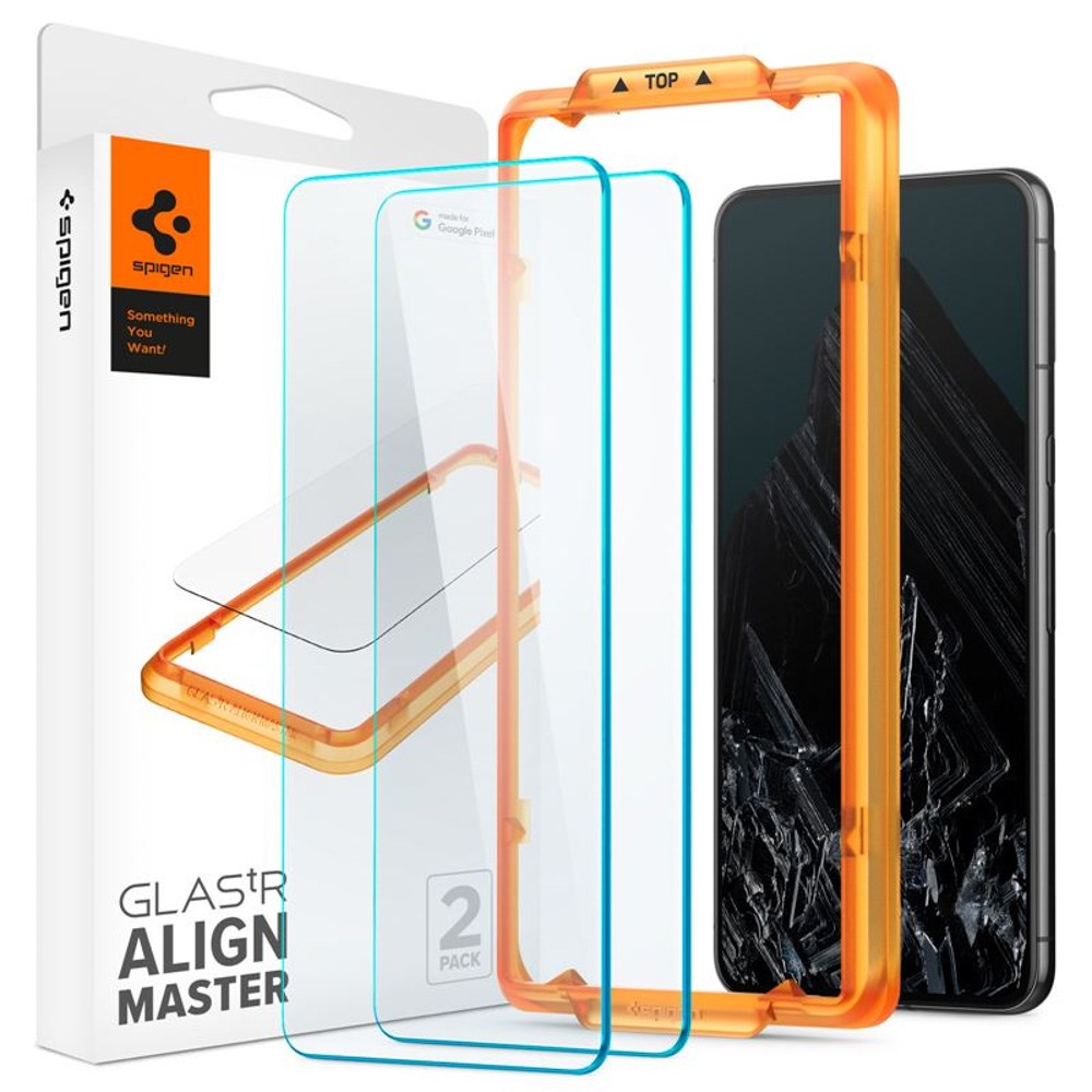 Spigen - Google Pixel 8 Pro - AlignMaster Glass tR Skærmbeskyttelse - 2 stk - Case Friendly - Gennemsigtig