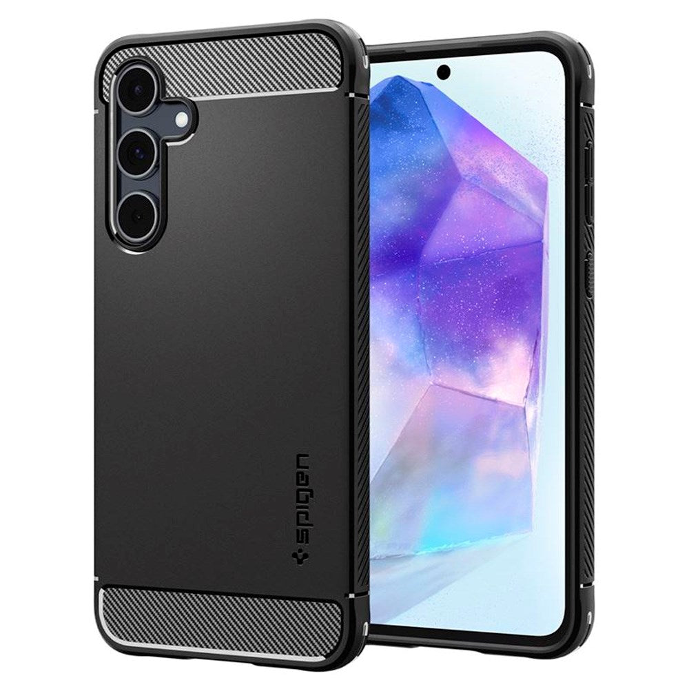 Spigen - Samsung Galaxy A55 (5G) - Rugged Armor Cover - Sort
