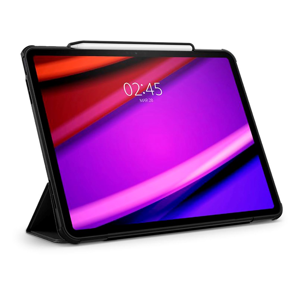 iPad Air 13" (2025 / 2024) Spigen Rugged Armor Pro Flip Cover m. Apple Pencil Holder - Sort