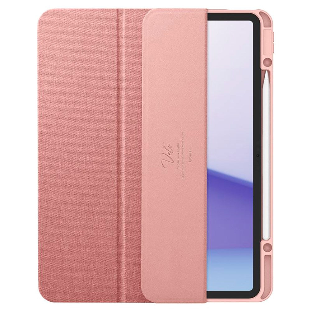 iPad Air 13" (2025 / 2024) Spigen Urban Fit Stof Flip Cover m. Pen Holder - Rose Gold