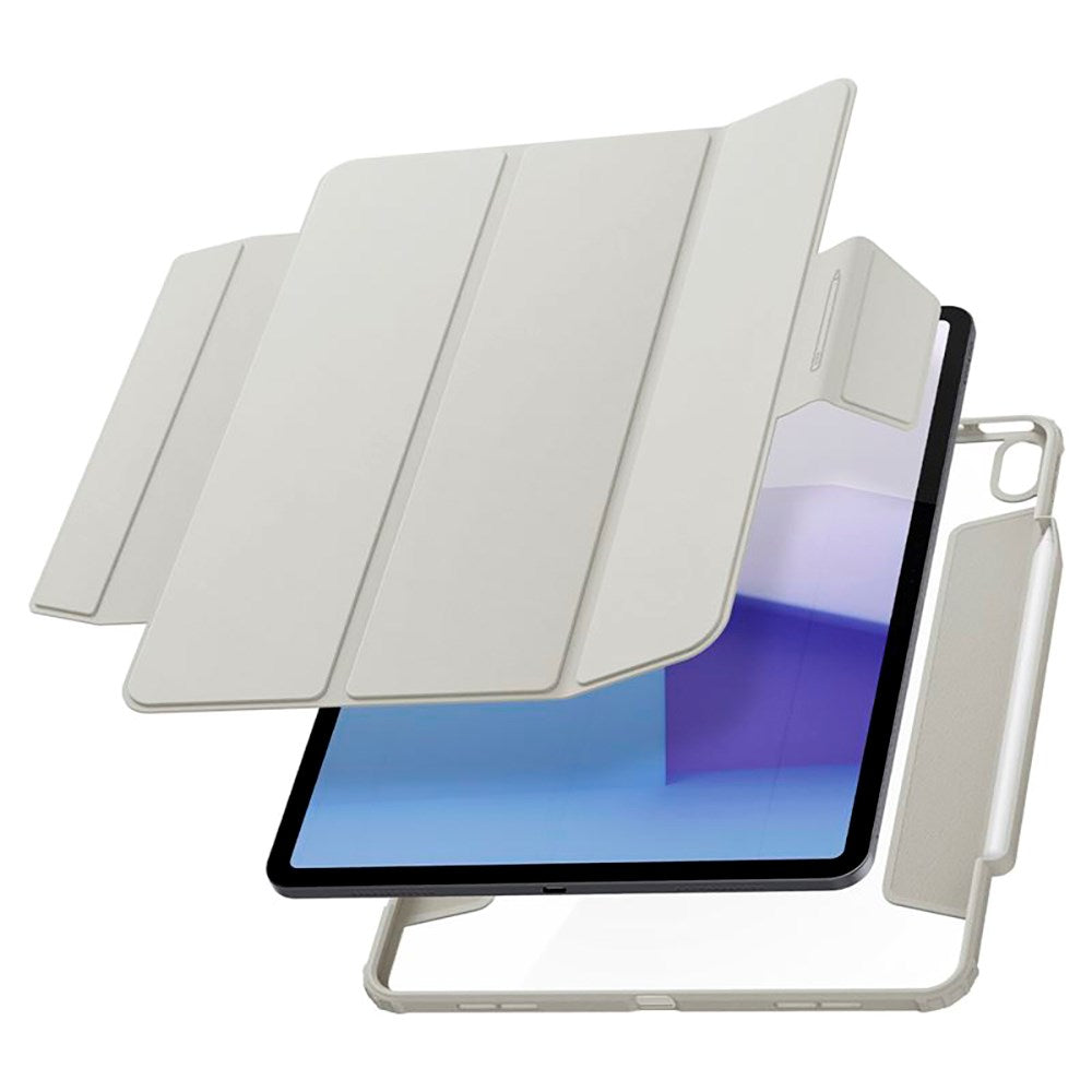 iPad Air 13" (2025 / 2024) Spigen Air Skin Pro Læder Flip Cover - Grå