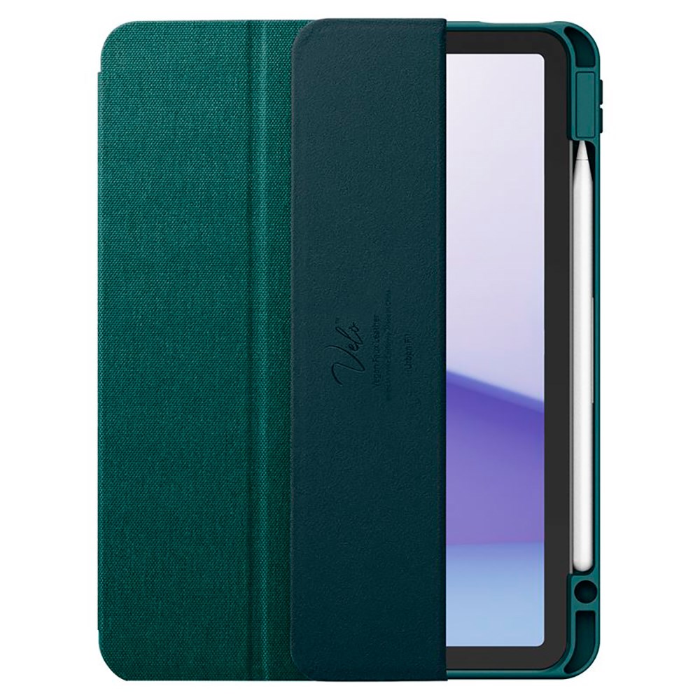 iPad Air 11" (2025 / 2024) Spigen Urban Fit Stof Flip Cover m. Pen Holder - Grøn