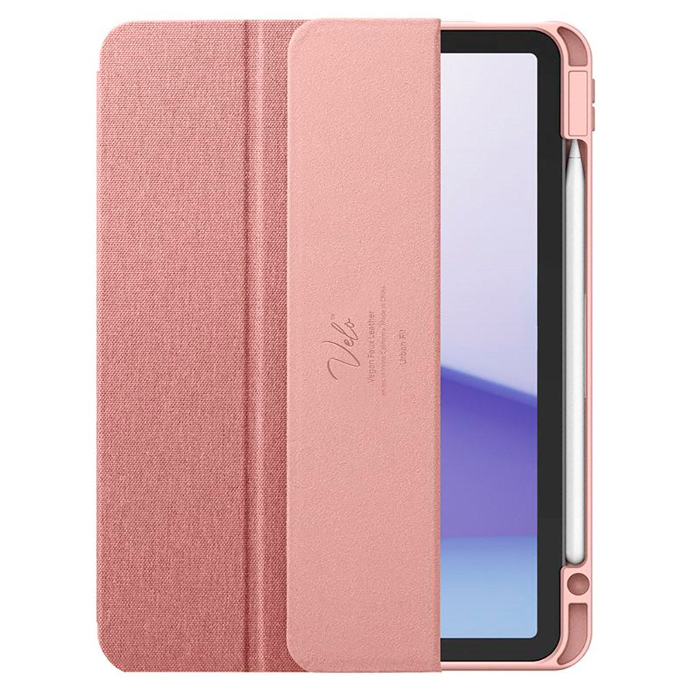 iPad Air 11" (2025 / 2024) Spigen Urban Fit Stof Flip Cover m. Pen Holder - Rose Gold