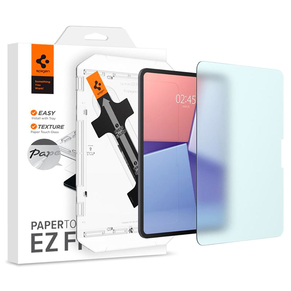 iPad Pro 11" (2025 / 2024) Spigen Paper Touch EZ Fit Glas.tR Skærmbeskyttelse - Case Friendly - Gennemsigtig