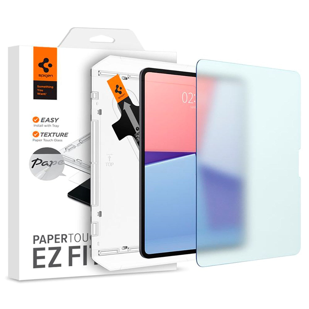 iPad Pro 13" (2025 / 2024) Spigen Paper Touch EZ Fit Glas.tR Skærmbeskyttelse - Case Friendly - Gennemsigtig