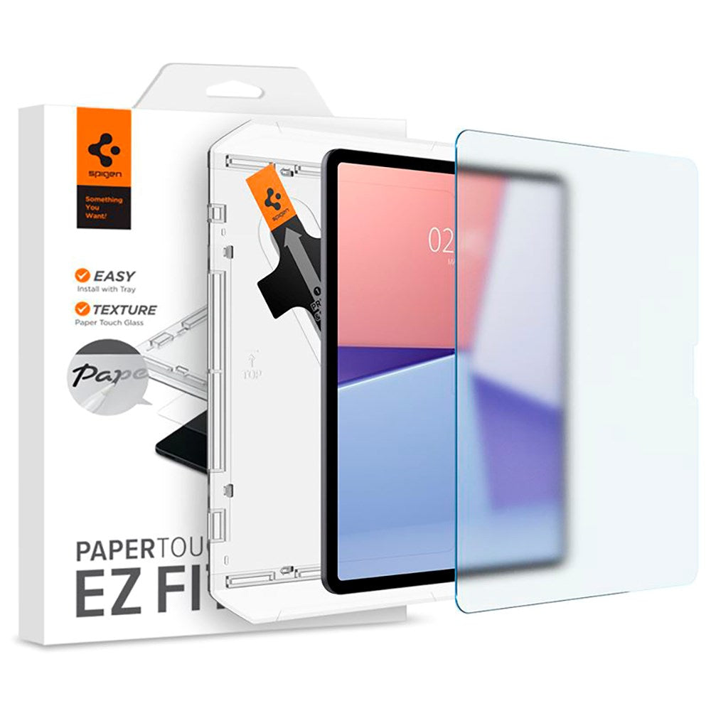 iPad Air 13" (2025 / 2024) Spigen Paper Touch EZ Fit Glas.tR Skærmbeskyttelse - Case Friendly - Gennemsigtig
