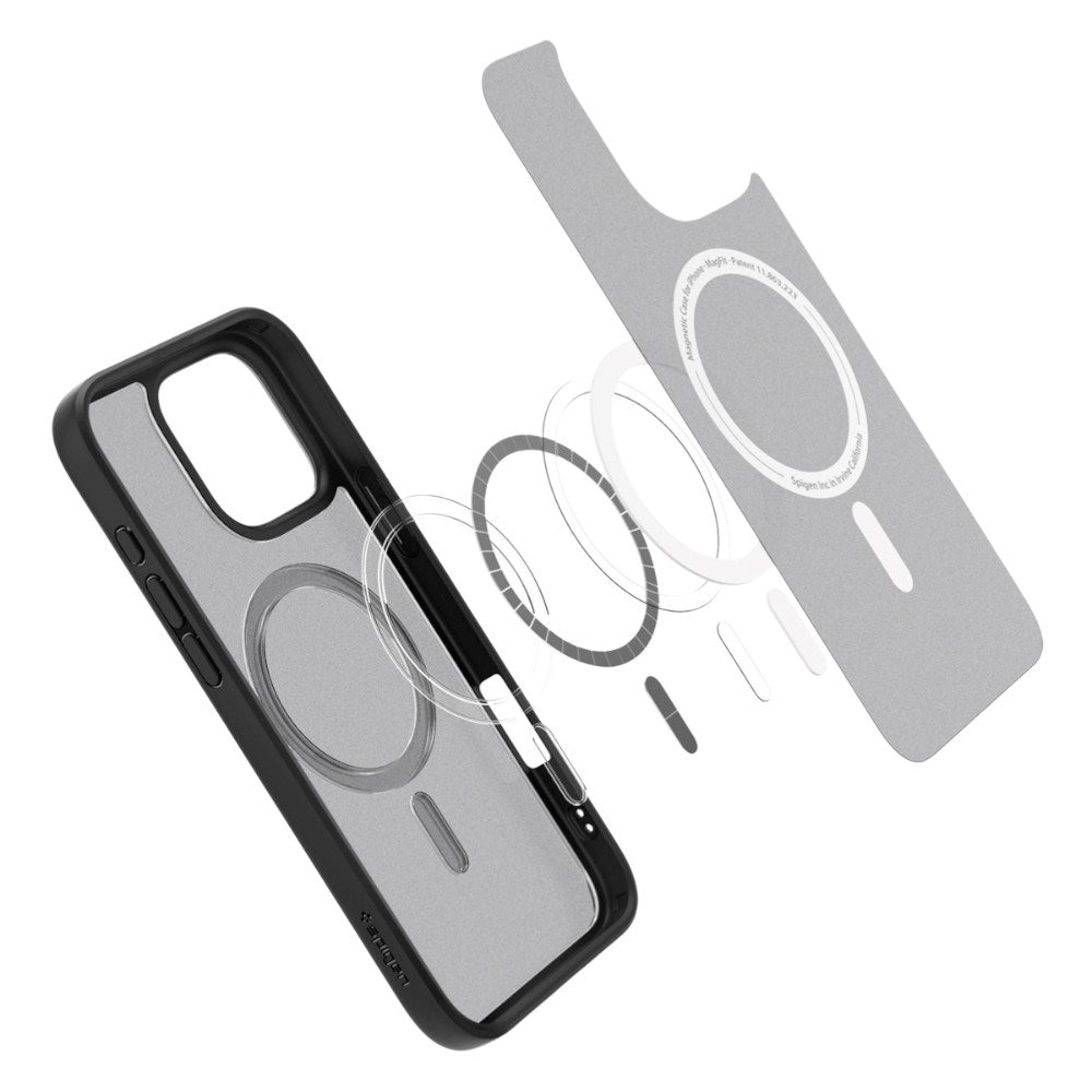 iPhone 16 Pro Spigen Ultra Hybrid Bagside Cover - MagSafe Kompatibel - Sort