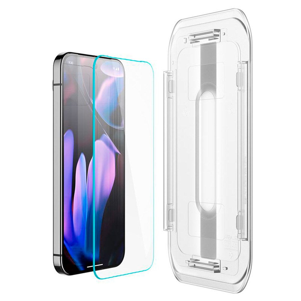 Google Pixel 10 / 10 Pro / 9 / 9 Pro Spigen EZ Fit Glas.tR Skærmbeskyttelse 2. Stk - Case Friendly - Gennemsigtig