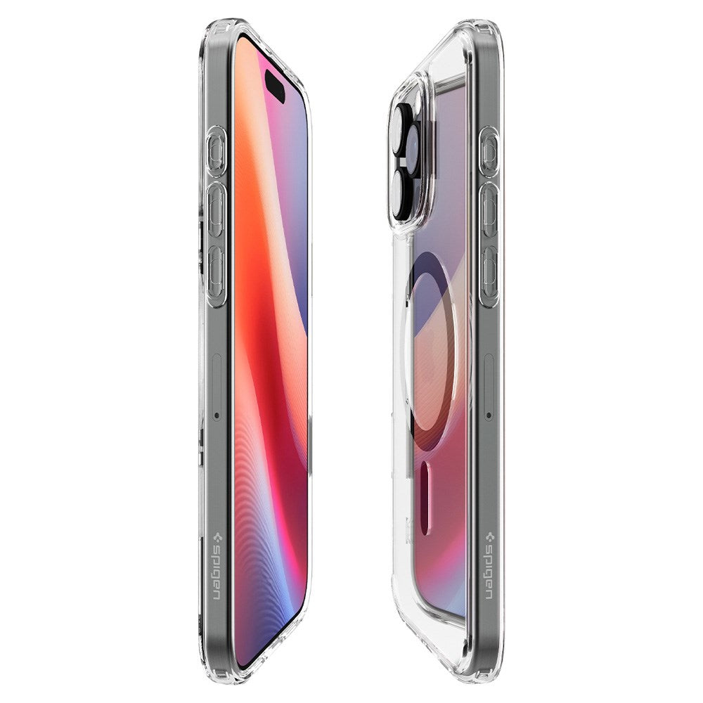 iPhone 16 Pro Max Spigen Ultra Hybrid T Bagside Cover - MagSafe Kompatibel - Gennemsigtig / Grå