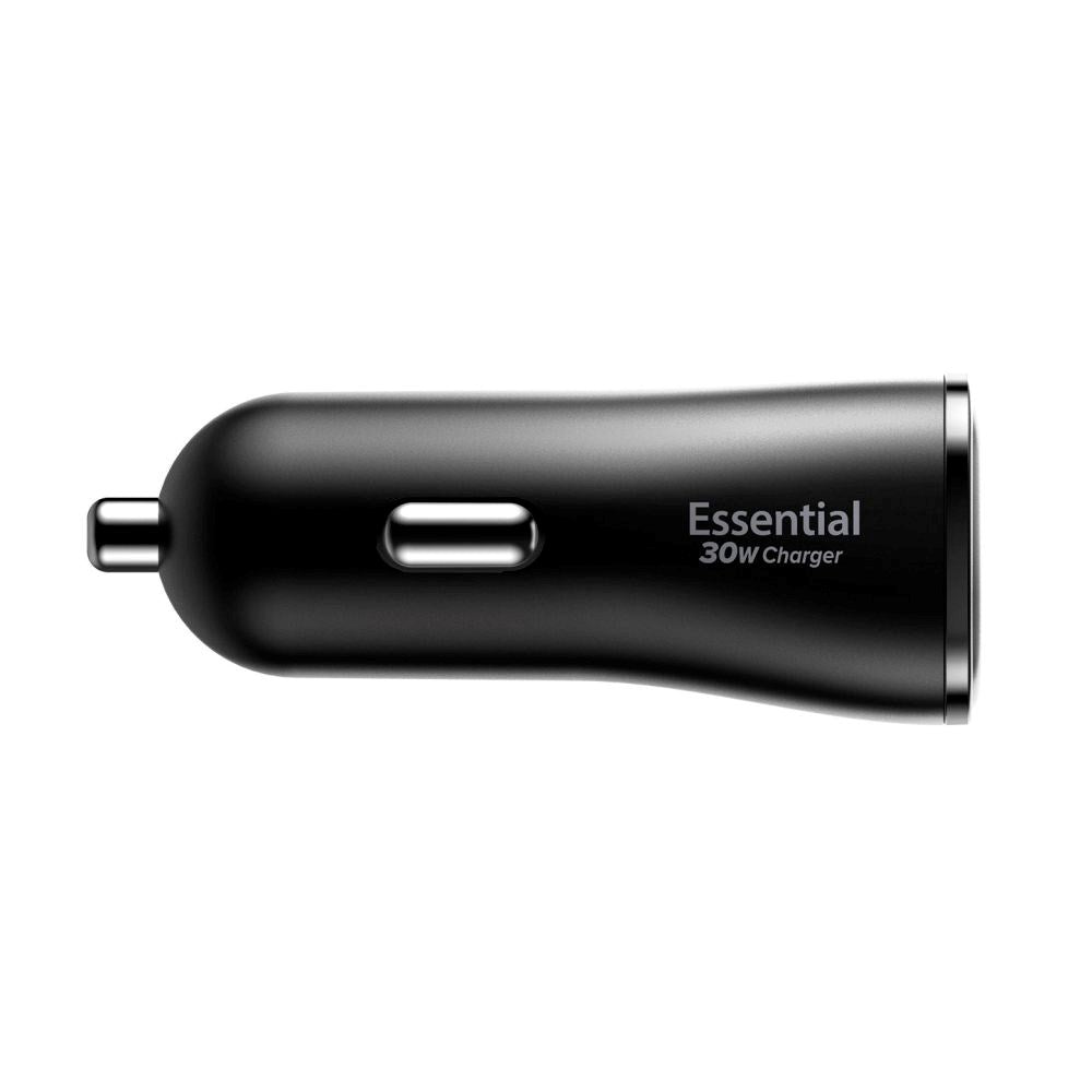 Spigen - 30W Biloplader - 2x USB-A - Sort