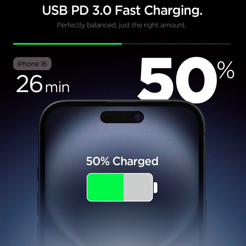 Spigen - 20W Vægoplader - 1x USB-C - Hvid