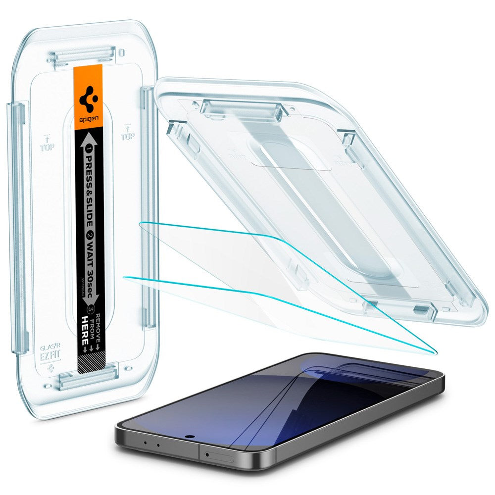 Samsung Galaxy S24 FE / A56 (5G) Spigen EZ Fit Glas.tR Skærmbeskyttelse 2. Stk - Case Friendly - Gennemsigtig