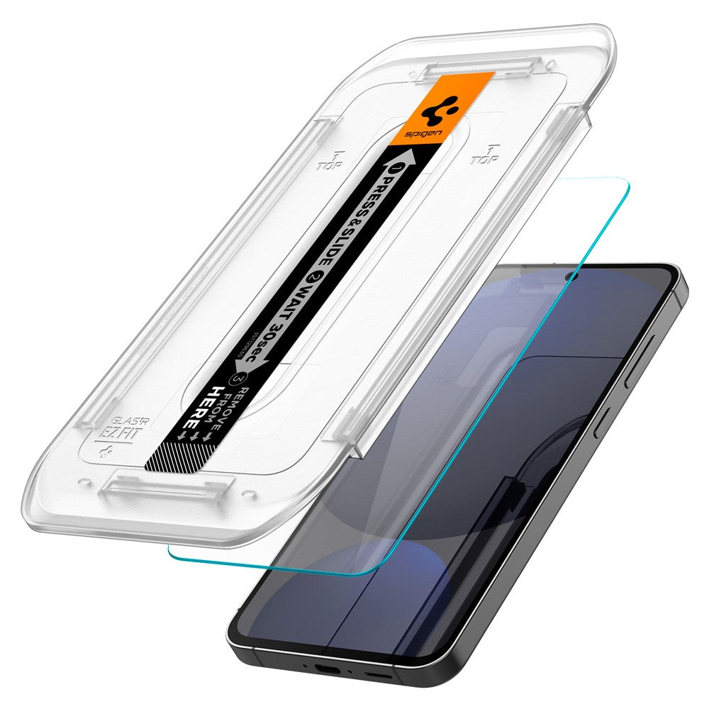 Samsung Galaxy S24 FE / A56 (5G) Spigen EZ Fit Glas.tR Skærmbeskyttelse 2. Stk - Case Friendly - Gennemsigtig