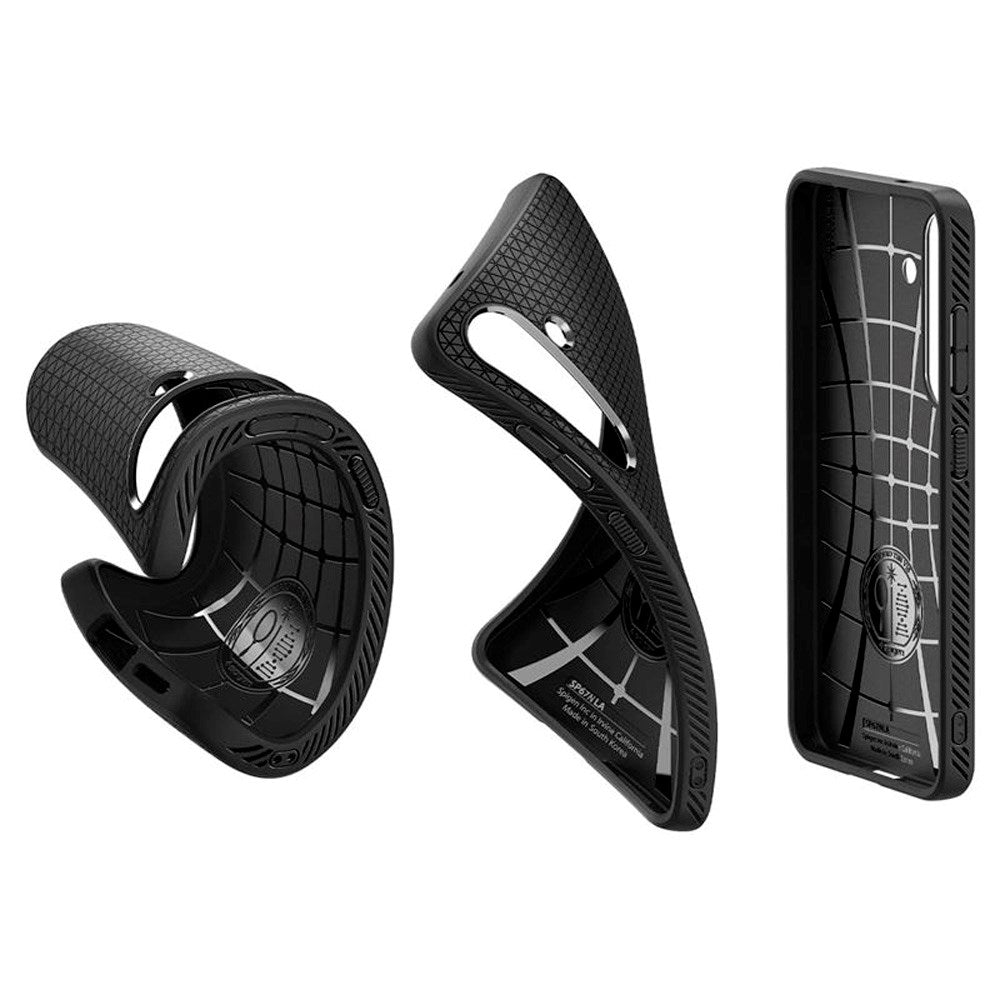 Spigen - Liquid Air Fleksibelt Plastik Cover - Samsung Galaxy S25+ (Plus) - Sort