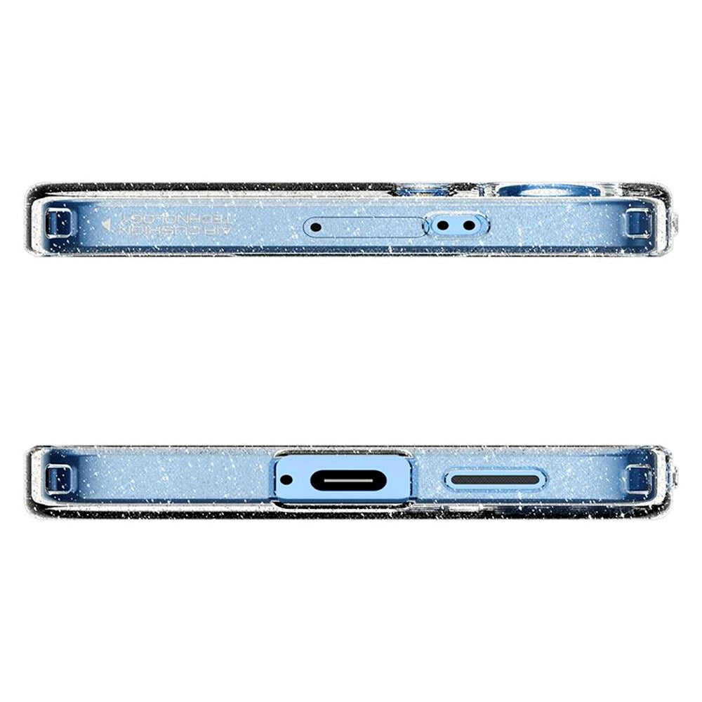 Samsung Galaxy S25 Spigen Liquid Crystal Glitter Bagside Cover - Gennemsigtig