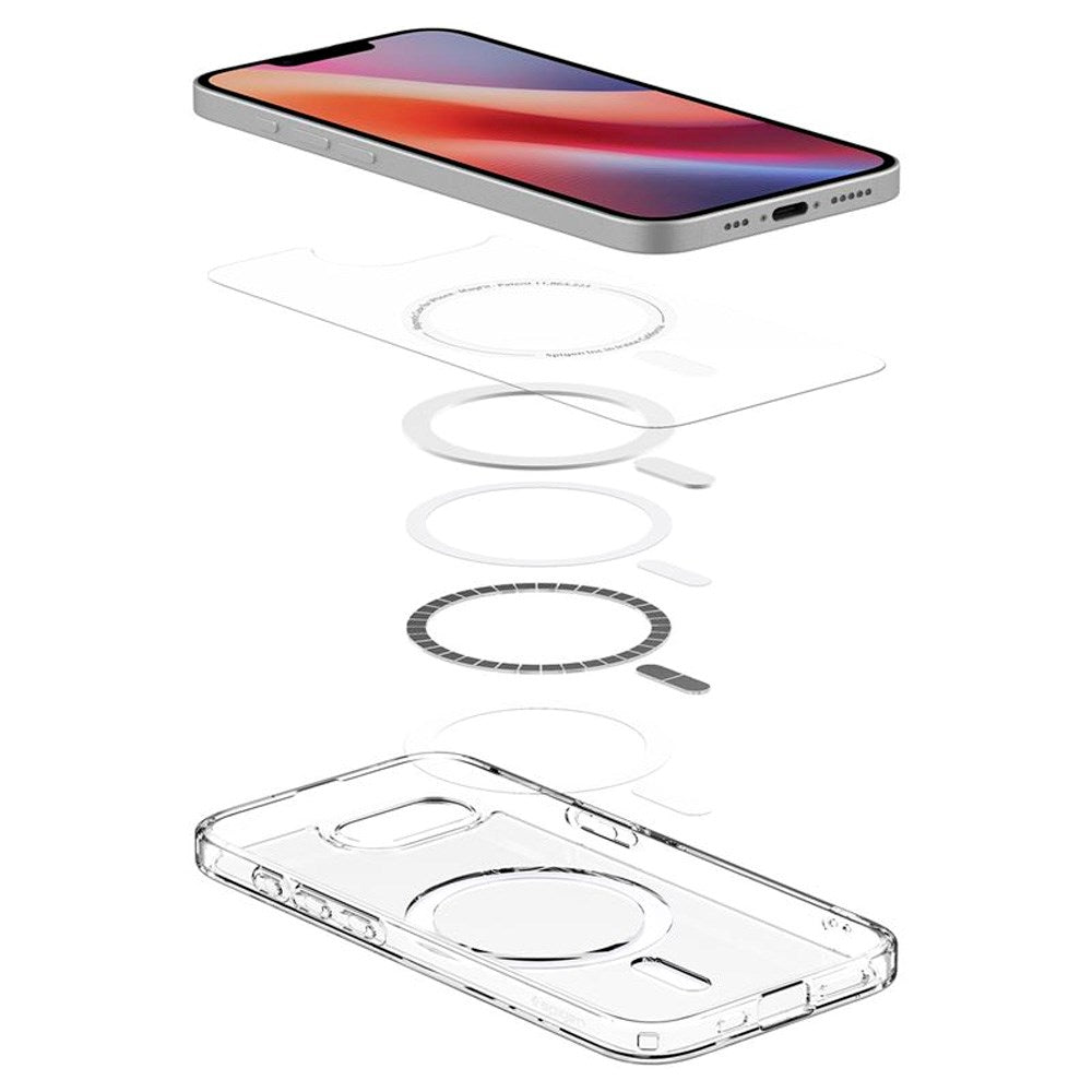 Spigen iPhone 17e / 16e Ultra Hybrid Plastik Cover - MagSafe Kompatibel - Gennemsigtig / Hvid