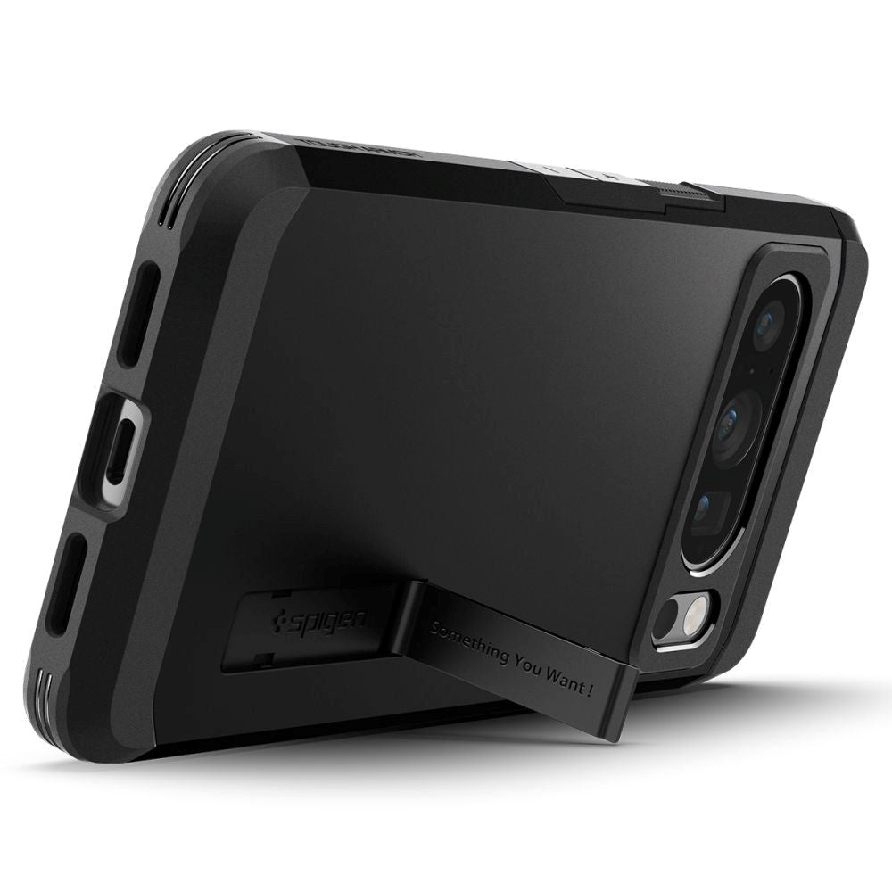 Google Pixel 8 Pro Spigen Tough Armor Case m. Kickstand - Sort