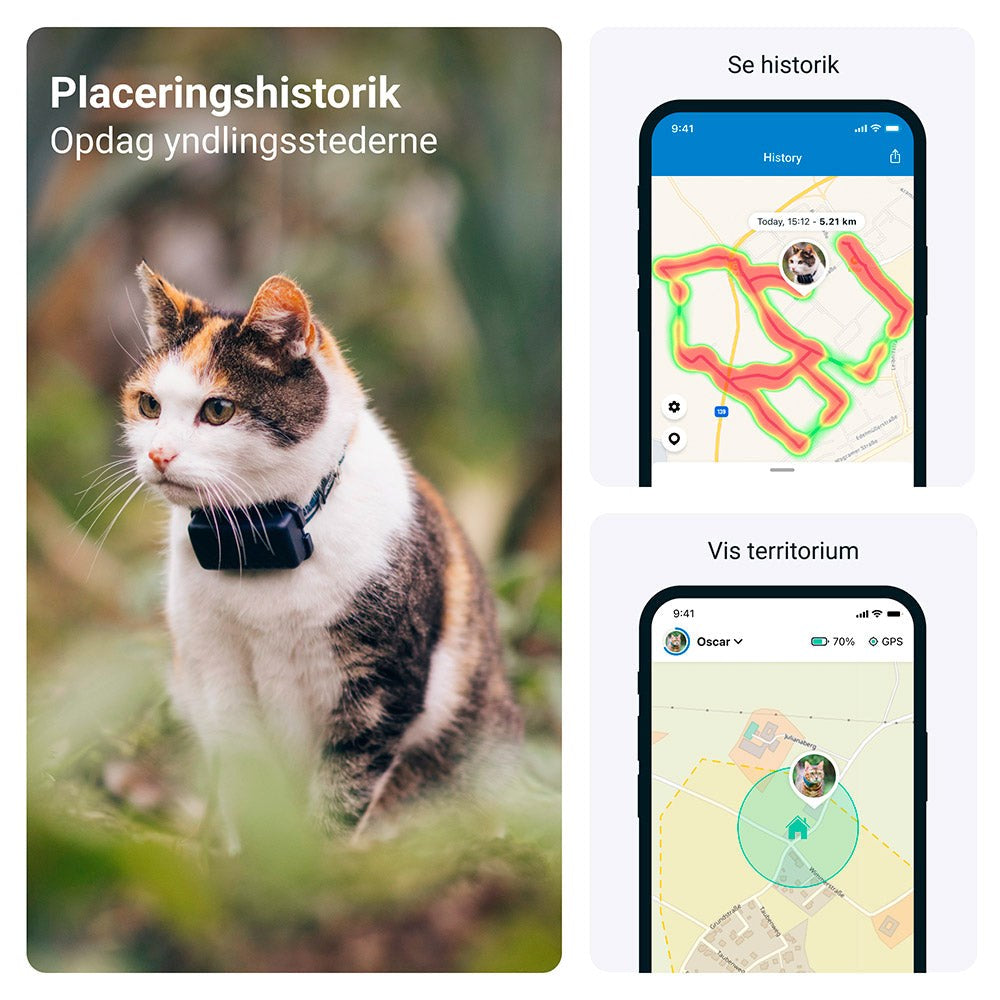 Tractive GPS Cat Mini - GPS & Bluetooth Tracker til Kat - Mørkeblå