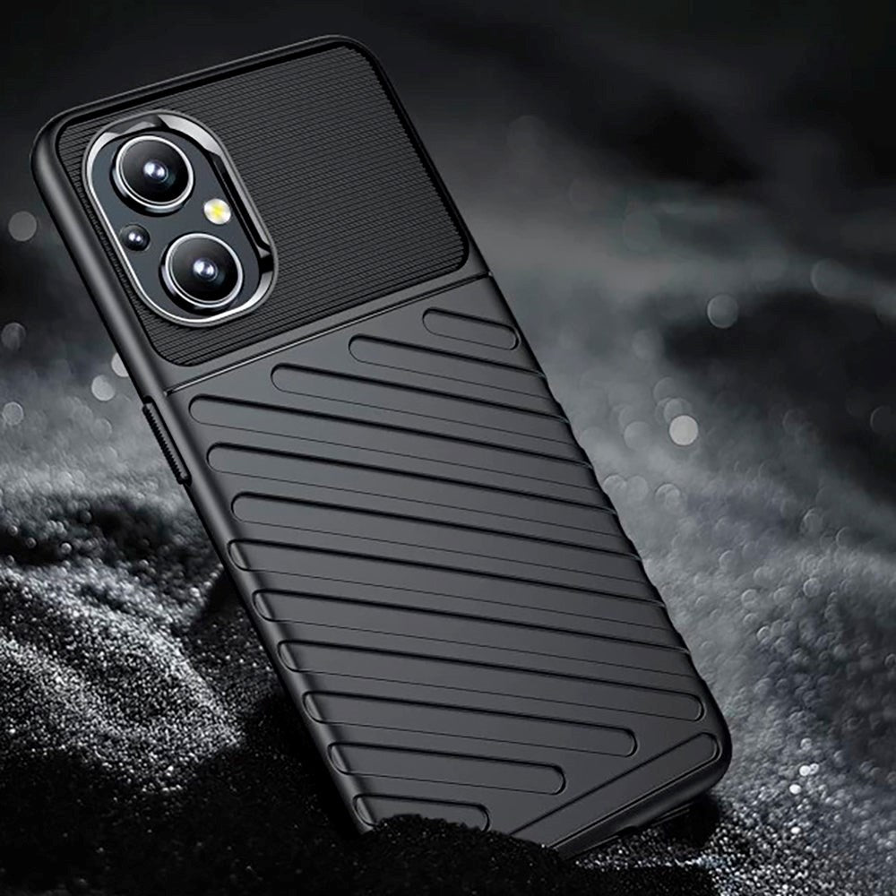 OPPO Reno7 (4G) Hurtle Thunder Series Plastik Bagside Cover - Sort