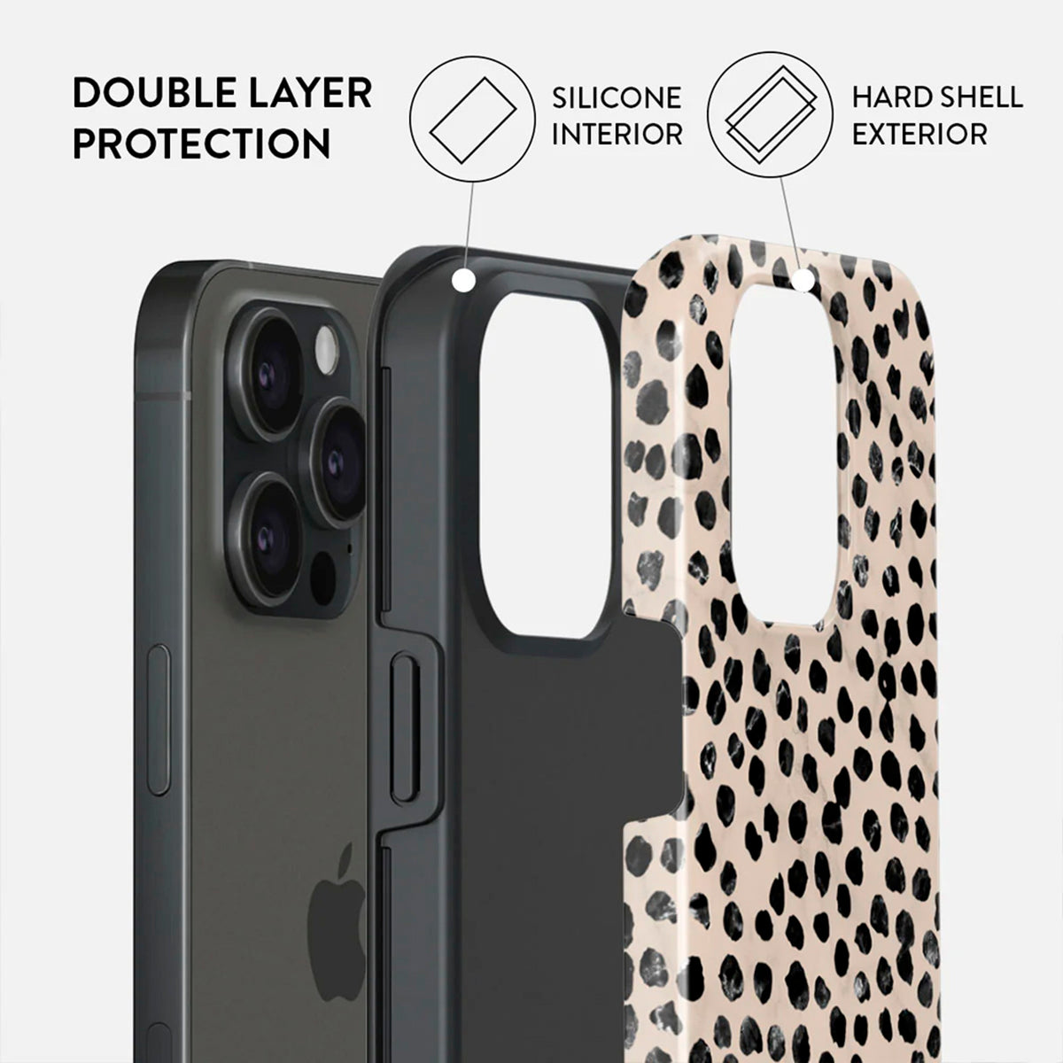Burga iPhone 15 Pro Tough Fashion Cover - MagSafe Kompatibel - Almond Latte