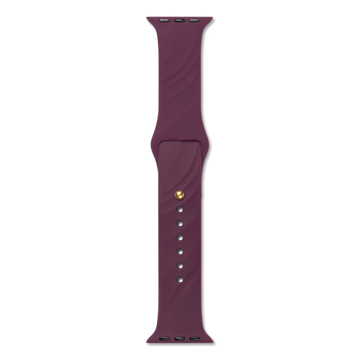 iDeal of Sweden Apple Watch (38/40/SE/41/42mm) Soft Swirl Silikonerem - Str. S/M - Velvet Plum