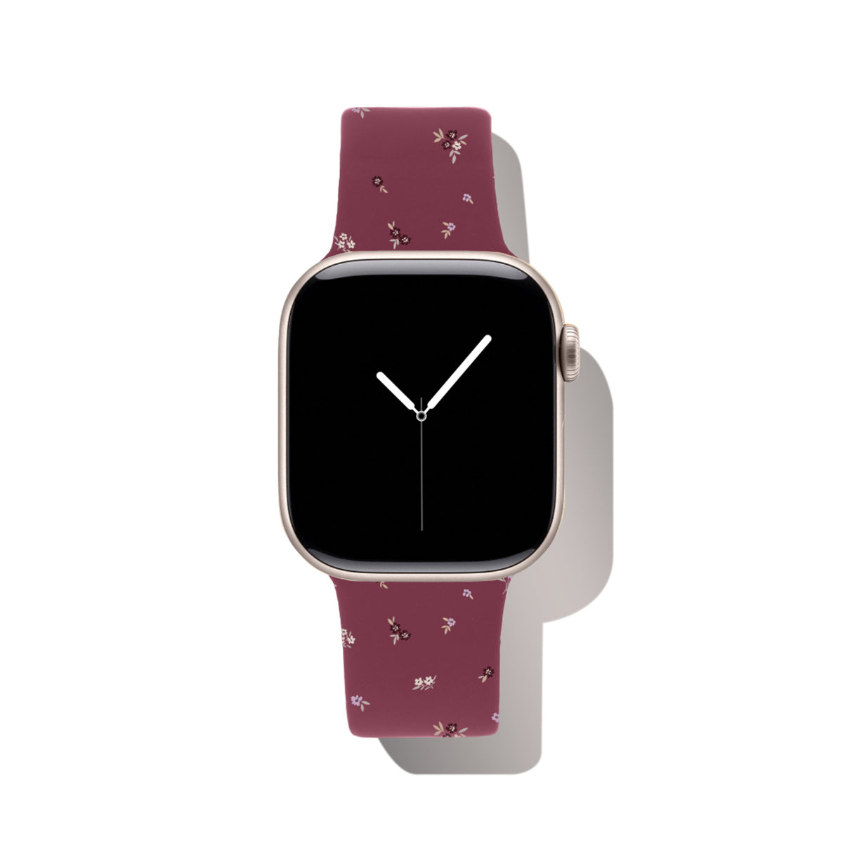 Apple Watch (38/40/SE/41/42mm) iDeal of Sweden Silikonerem - Str. M/L - Fine Wine Bloom