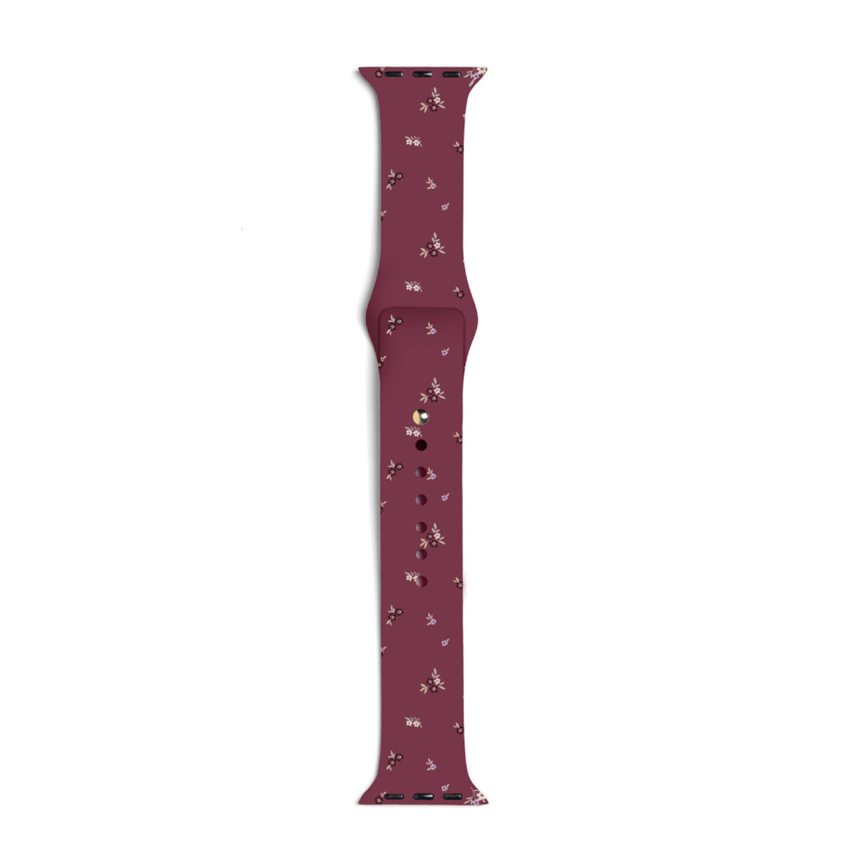 Apple Watch (38/40/SE/41/42mm) iDeal of Sweden Silikonerem - Str. S/M - Fine Wine Bloom