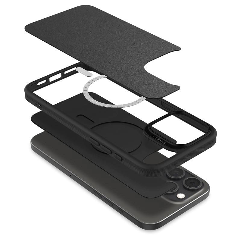 iPhone 16 Pro Spigen Cyrill Kajuk Mag Hybrid Bagside Cover - MagSafe Kompatibel - Sort