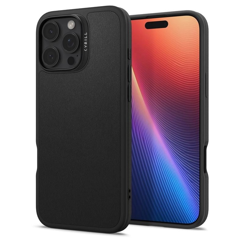 iPhone 16 Pro Spigen Cyrill Kajuk Mag Hybrid Bagside Cover - MagSafe Kompatibel - Sort