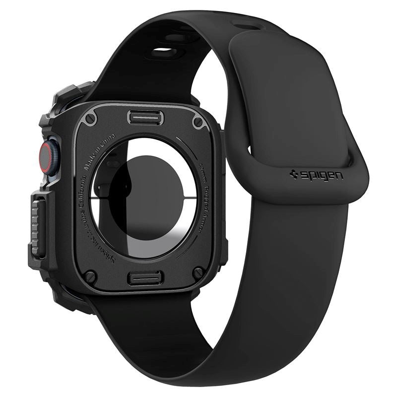 Spigen Rugged Armor Cover - Apple Watch 11 / 10 (42mm) - Fleksibelt Plastik - Sort