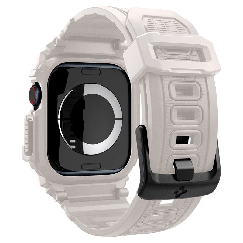 Apple Watch 11 / 10 (46mm) - Spigen Rugged Armor Pro Rem m. Cover - Beige