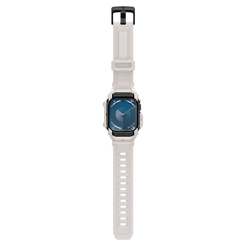 Apple Watch 11 / 10 (46mm) - Spigen Rugged Armor Pro Rem m. Cover - Beige
