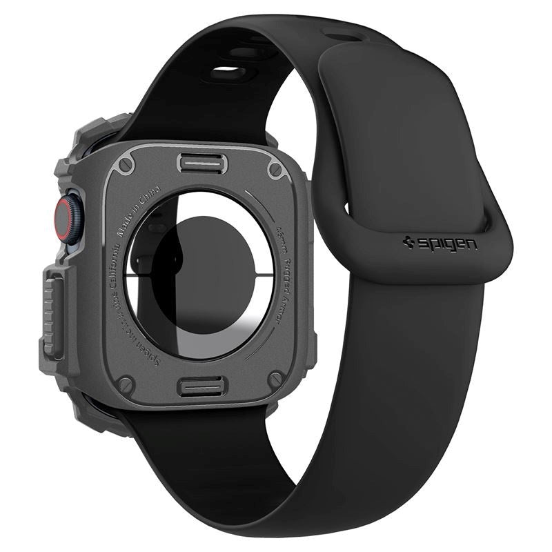 Spigen Rugged Armor Cover - Apple Watch 11 / 10 (46mm) - Fleksibelt Plastik - Mørkegrå