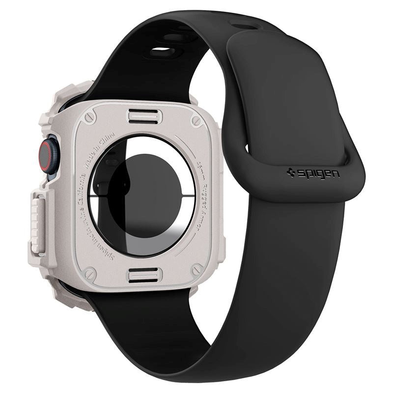 Spigen Rugged Armor Cover - Apple Watch 11 / 10 (46mm) - Fleksibelt Plastik - Beige