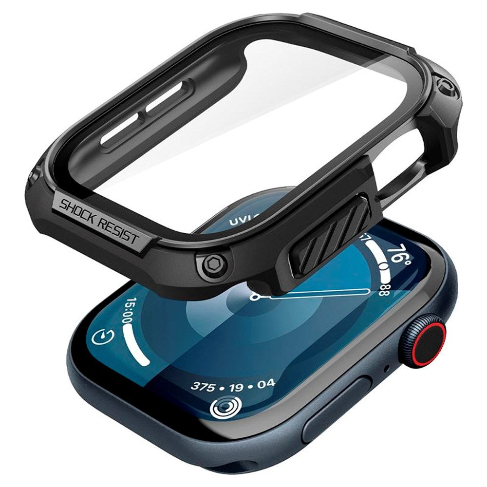 Spigen Tough Armor Cover m. Skærmbeskyttelsesglas - Apple Watch 11 / 10 (46mm) - Sort