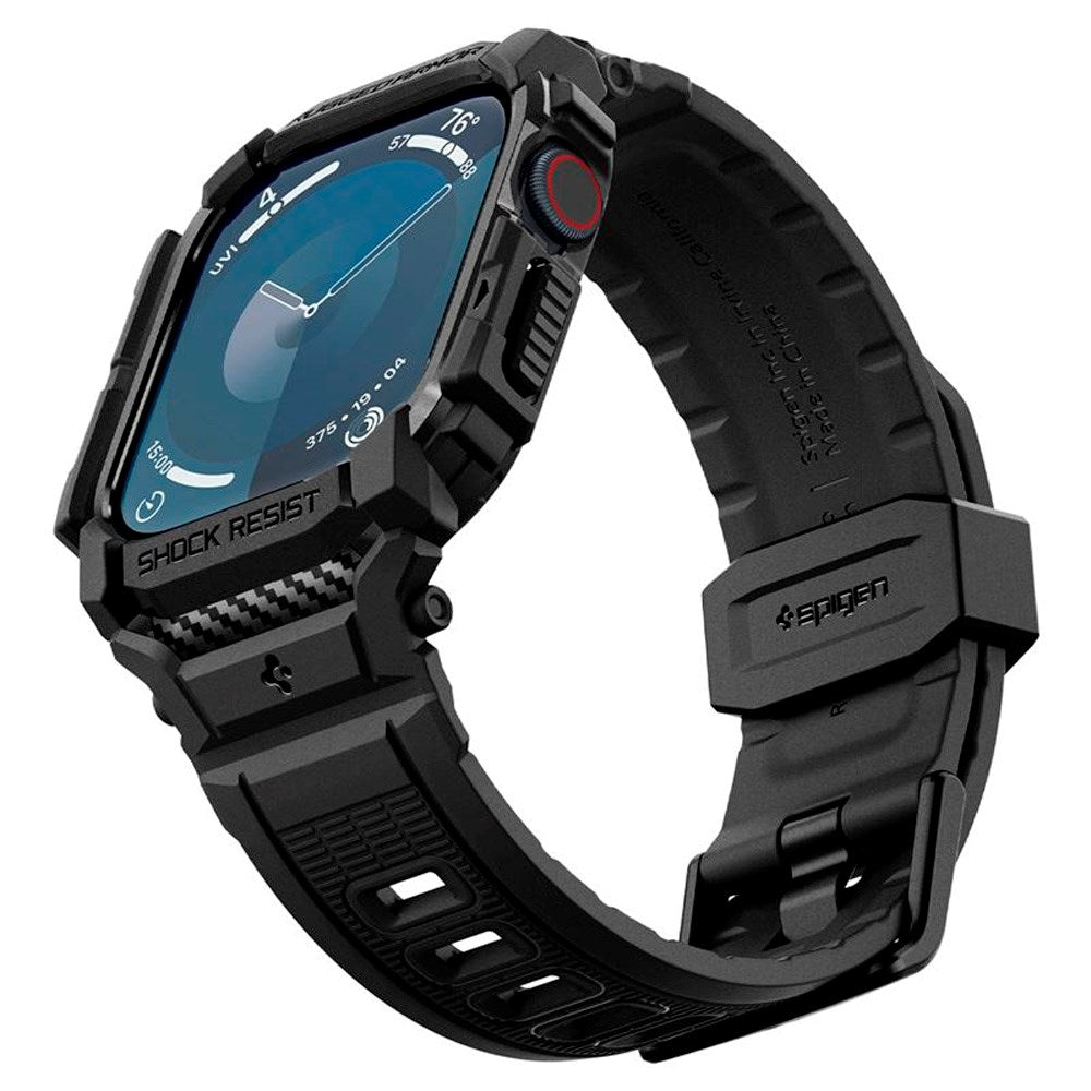 Spigen Rugged Armor Pro Rem m. Cover - Apple Watch 11 / 10 (46mm) - Sort