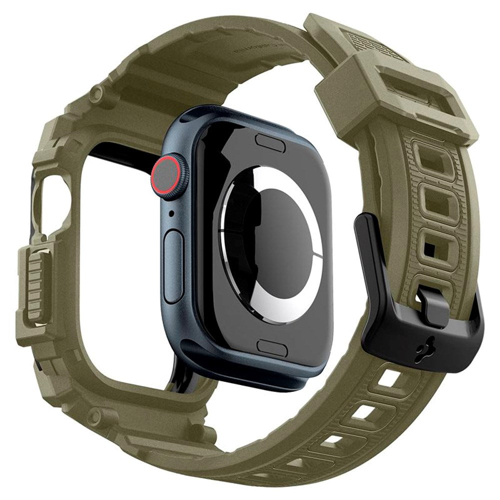 Spigen Rugged Armor Pro Rem m. Cover - Apple Watch 11 / 10 (46mm) - Grøn