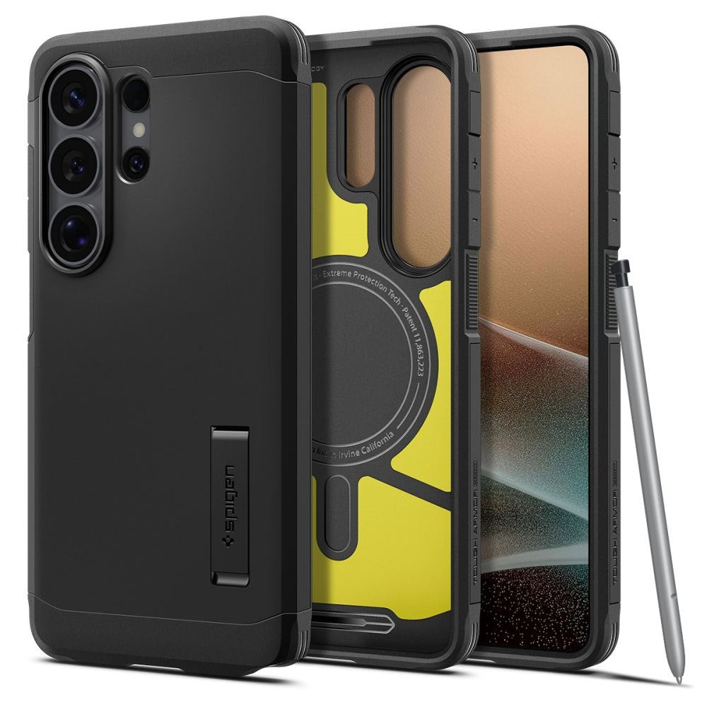 Spigen Samsung Galaxy S26 Ultra Tough Armor Hybrid Mobil Cover - MagSafe Kompatibel - Sort