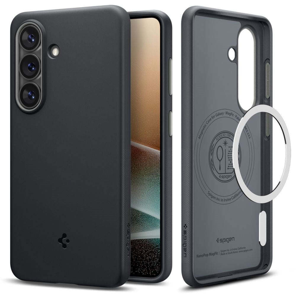 Spigen Samsung Galaxy S26 Nano Pop Hybrid Mobil Cover - MagSafe Kompatibel - Sort / Grå