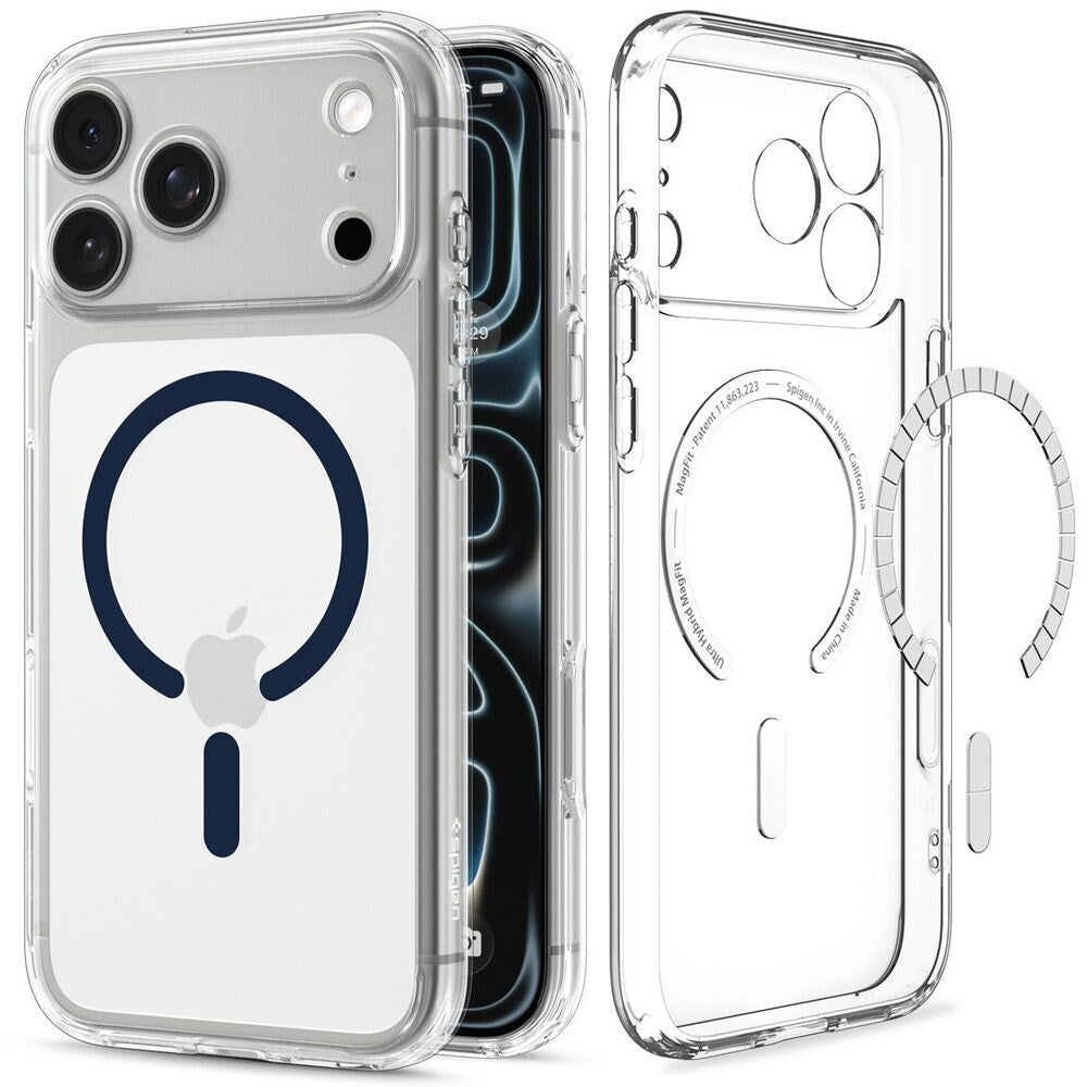 iPhone 18 Pro Max / 17 Pro Max Spigen Ultra Hybrid Bagside Cover - MagSafe Kompatibel - Gennemsigtig / Blå