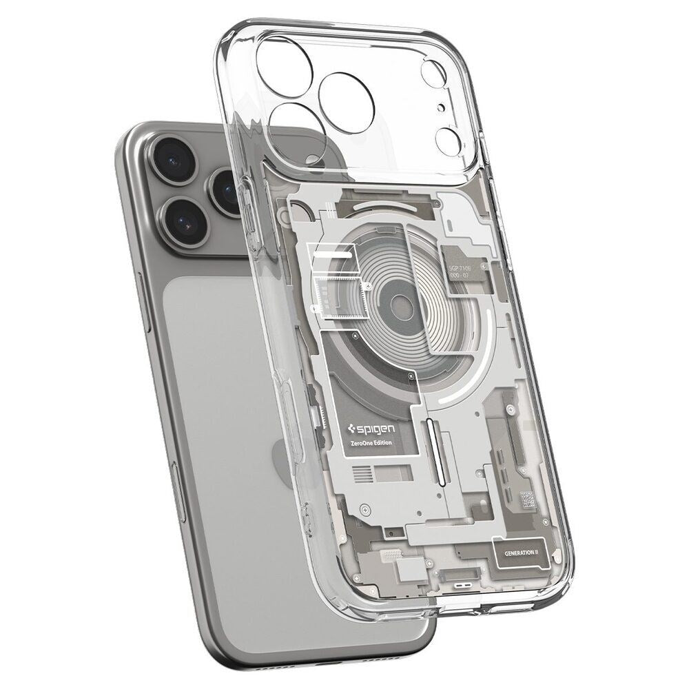 iPhone 18 Pro Max / 17 Pro Max Spigen Ultra Hybrid Bagside Cover - MagSafe Kompatibel - Gennemsigtig / Sølv