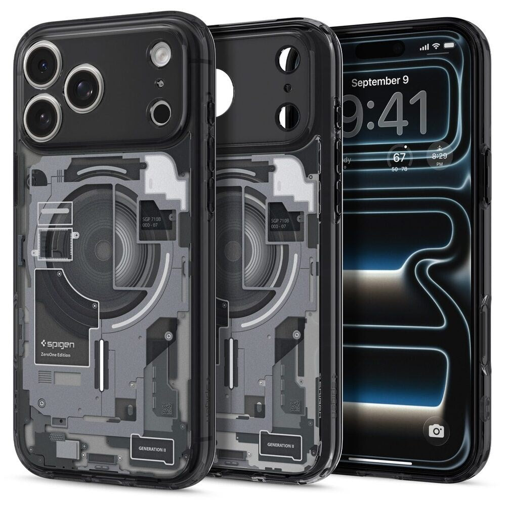 iPhone 18 Pro Max / 17 Pro Max Spigen Ultra Hybrid Bagside Cover - MagSafe Kompatibel - Gennemsigtig / Sort