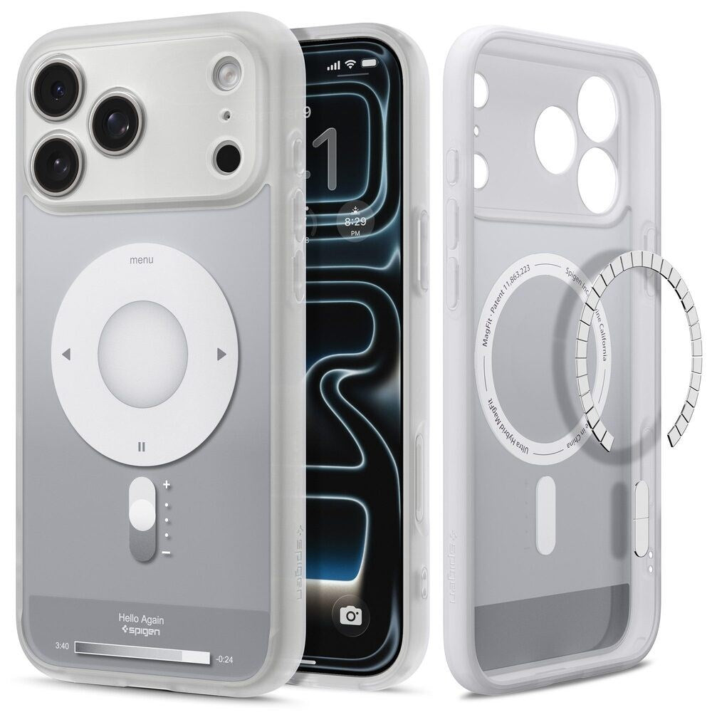iPhone 18 Pro / 17 Pro Spigen Ultra Hybrid Bagside Cover - MagSafe Kompatibel - Sølv