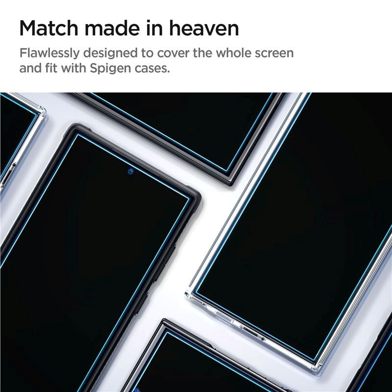 Samsung Galaxy S24 Ultra Spigen EZ Fit Glas.tR Beskyttelsesglas 2 Stk. - Case Friendly - Gennemsigtig