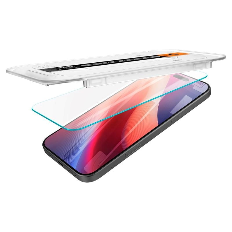 iPhone 17 / 17 Pro / 16 Pro Spigen EZ Fit Glas.tR Skærmbeskyttelse 2. Stk - Case Friendly - Gennemsigtig