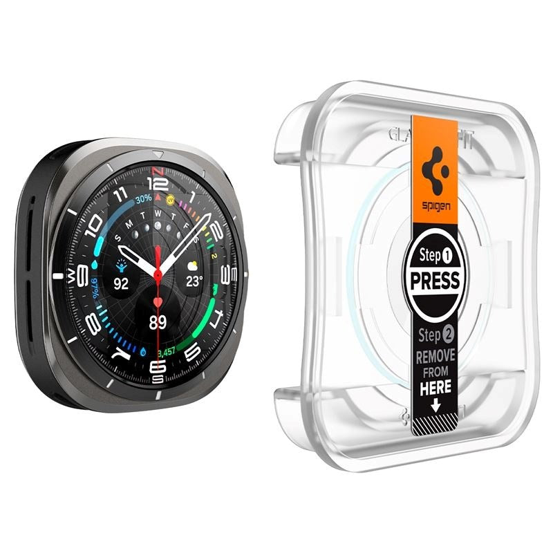 Spigen Samsung Galaxy Watch Ultra (47mm) EZ Fit GLAS.tR Skærmbeskyttelse - 2 Stk. - Gennemsigtig