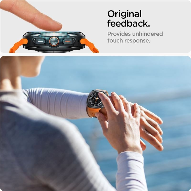 Spigen Samsung Galaxy Watch Ultra (47mm) EZ Fit GLAS.tR Skærmbeskyttelse - 2 Stk. - Gennemsigtig