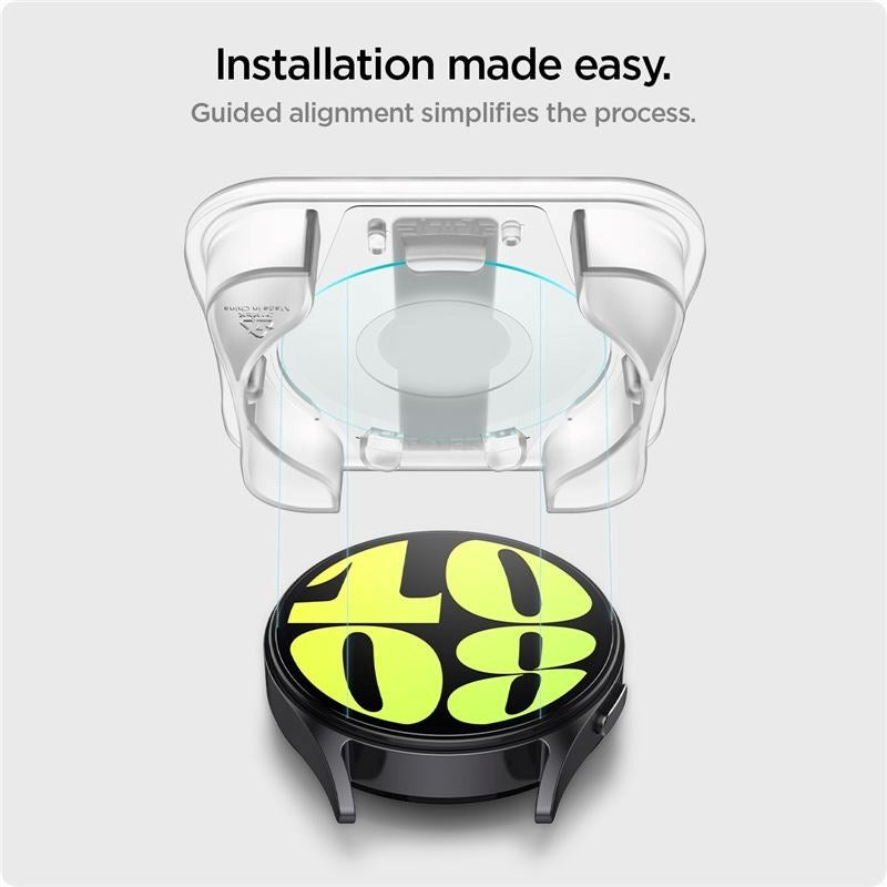 Spigen Samsung Galaxy Watch 7 (44mm) EZ Fit GLAS.tR Skærmbeskyttelse - 2 Stk. - Gennemsigtig