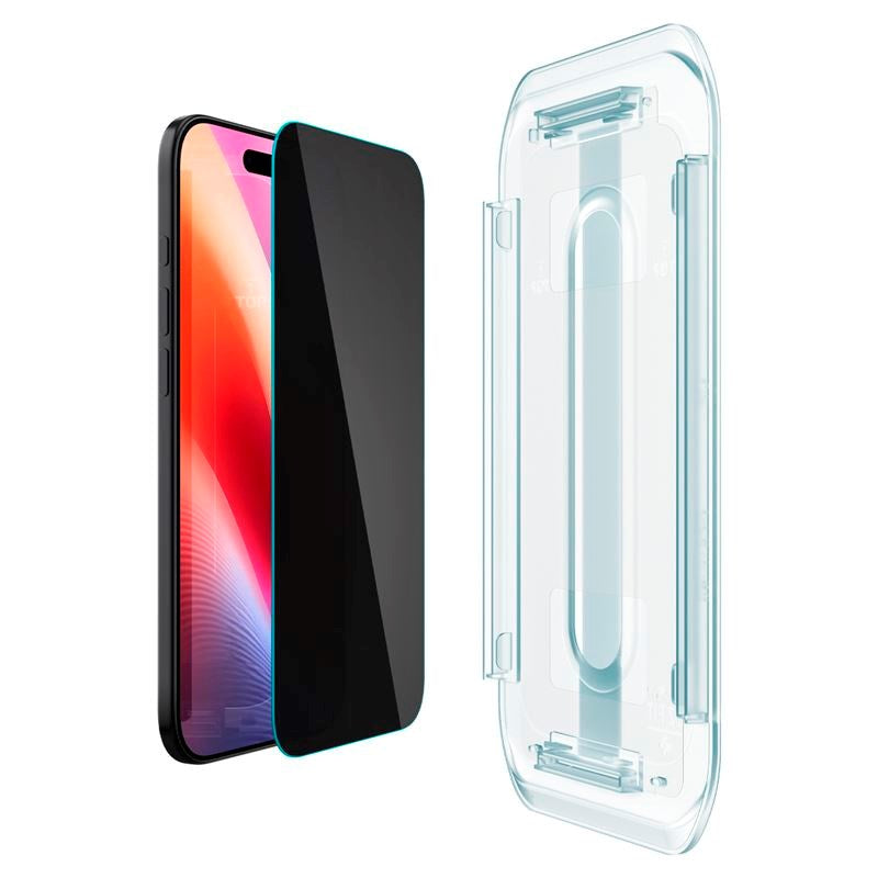 Spigen Glass tR EZ Fit Skærmbeskyttelsesglas - iPhone Air - Privacy Funktion - 2 stk - Gennemsigtig